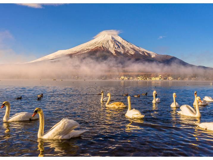 Fototapete PAPERMOON Mount Fuji , bunt, B:1,5m L:1,11m, Vlies, Tapeten, Fototapete