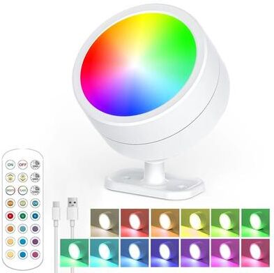 Uplift Picks Rechargeable RGB Wall Sconce With Remote And 360 Degree Rotation white (rgb)