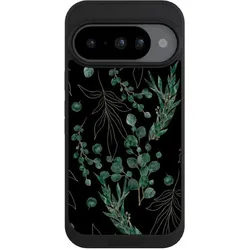 Nivocase Handyhülle für Google Pixel 10 Hülle NIVOpure Case Schwarz Blätter Natur Eukalyptus (Google Pixel 10), Smartphone Hülle, Schwarz