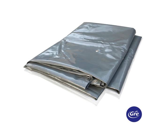 Gre Poolabdeckplane, Grau, Kunststoff, 375x675 cm, Freizeit & Co, Pools & Wasserspaß, Poolzubehör, Poolabdeckung