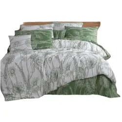 BigBuy, Kinderbettwäsche, Bettbezug-Set Weiss King size 3 Stücke (240 x 220 cm, 60 x 60 cm)