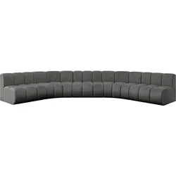 WOHNLANDSCHAFT modulares Sofa Montra-U1 - 490x174x70 cm Dunkelgrau