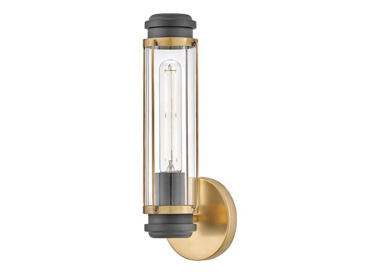 Bad-Wandleuchte IP44 Schwarz/Messingfarben