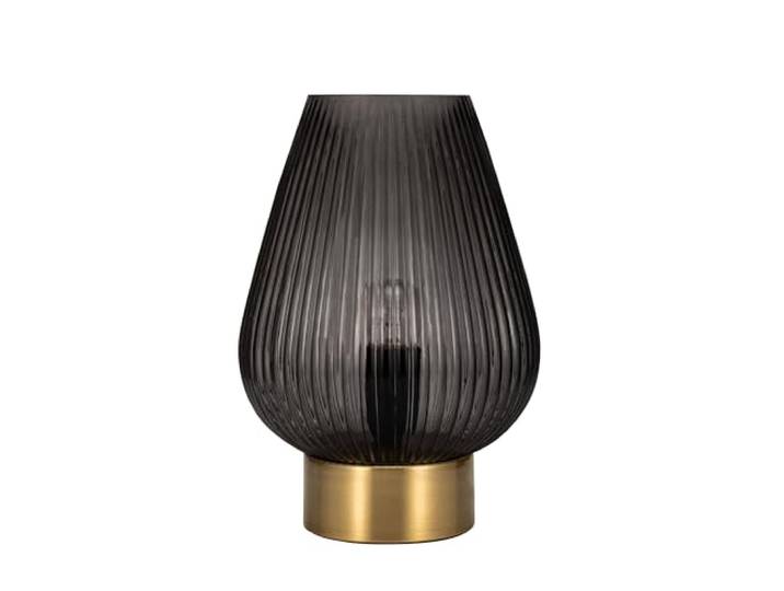 Pauleen 48158 Crystal Gloom lampe à poser Anthracite Luminaire à poser style cristal max 40W E14 Verre fumé/Laiton 230 V Verre
