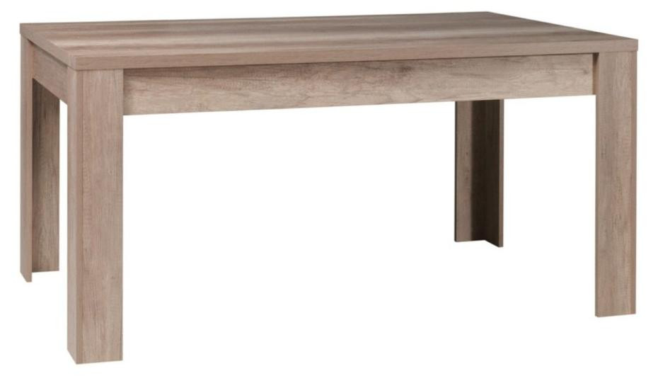Meublorama FARRA niet-uitschuifbare eettafel, licht eiken, Breedte: 160 cm