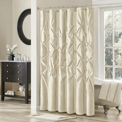 Jla Home/Bed Laurel Shower Curtain 72 x 72, 72 x 72, Ivory