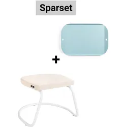 Sparset Outdoor Beinauflage Cocoon Hedona Argile / Gestell Kaolin + Tablett