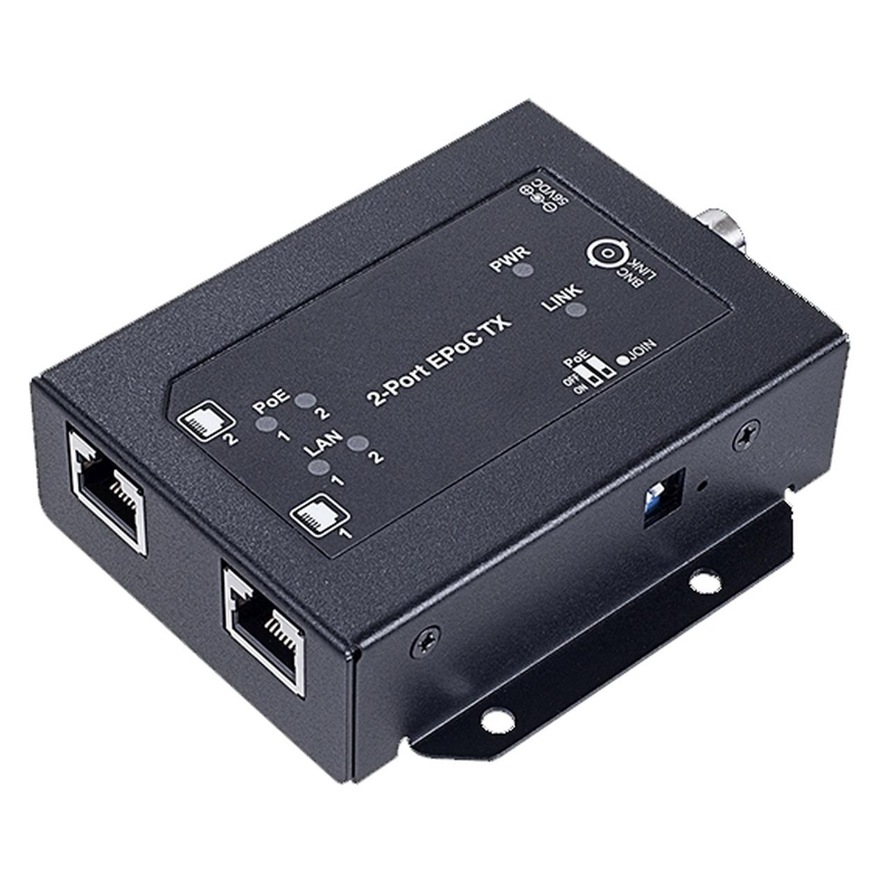 Wantec 2wIP E Adapter PoE-BNC-Client/Empfänger 2-Port (5713)