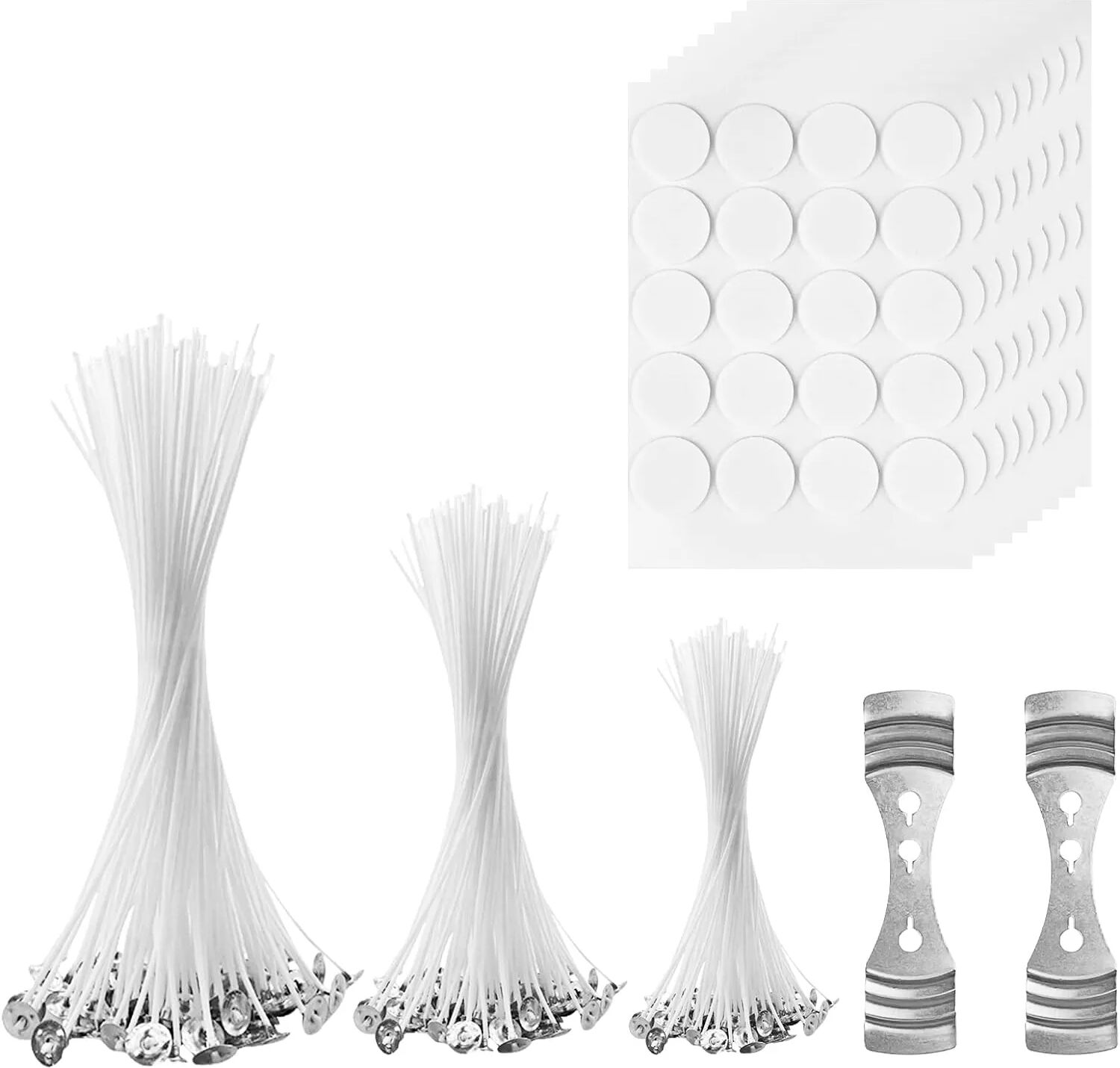 INF Kerzendochte und Dochthalter für selbstgemachte Kerzen – 150 Kerzendochte