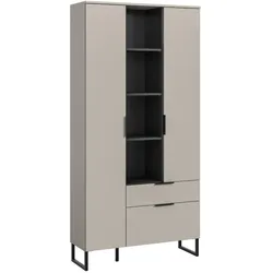 Ebuy24 Noida Sideboard 2 Türen, 1 Klappentür, 1 Schublade, 4 Regale Kaschmir Dekor.