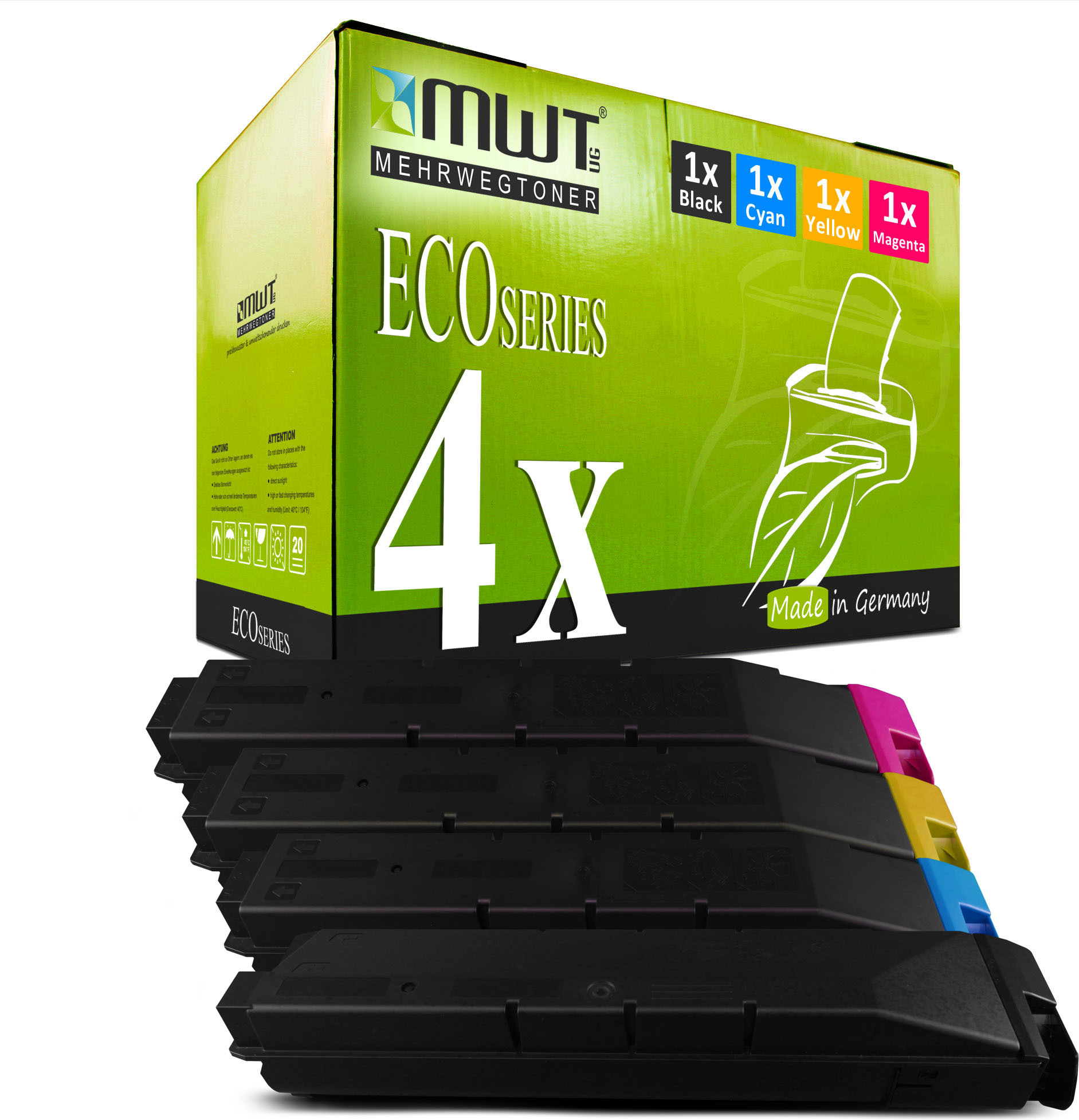 4 Mehrwegtoner kompatible Lasertoner ersetzt Kyocera TK-8525 TK-8525 TK-8525 TK-8525 1T02RM0NL0 1T02RMCNL0 1T02RMBNL0 1T02RMANL0 Mehrfarbig