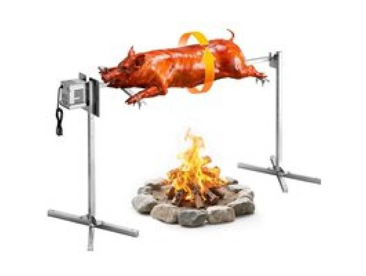 Barbecue Rôtissoire-VEVOR-Charge de 60 kg-Kit de Tournebroche Électrique à 8 Niveaux de Hauteur-38 W