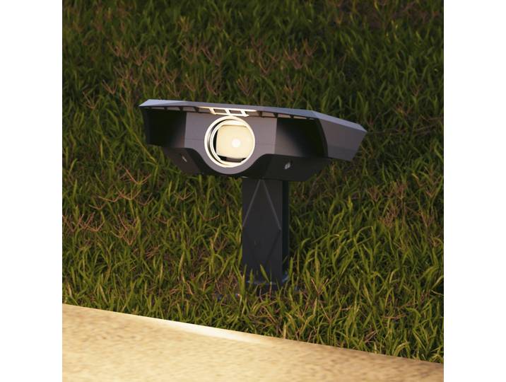 Calex LED-Solar-Erdspießstrahler Padoa, 2er-Pack, schwarz Padoa, schwarz, Kunststoff