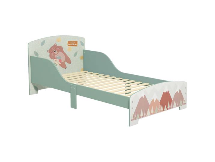 ZONEKIZ Cama Infantil de Madera 143x77x60 cm para Niños de 3-6 Años Carga 40 kg