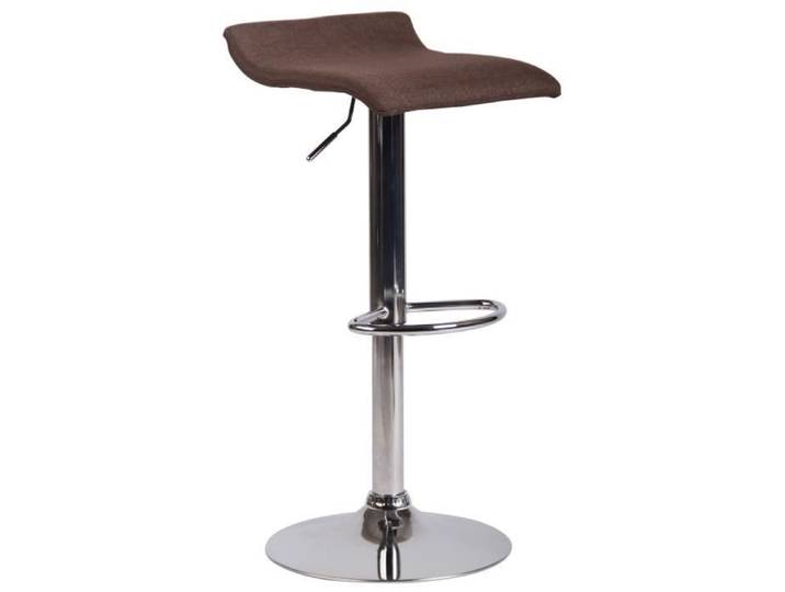 Tabouret de Bar Dyn V2 en Tissu avec Repose-pieds et Piètement en métal - CLP - Marron - Contemporain - Design
