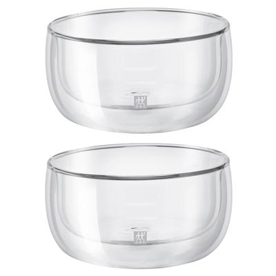 Gläser-Set ZWILLING "Sorrento", transparent, B:11,9cm H:6,2cm, Borosilikatglas, Trinkgefäße, Doppelwandig, Borosilikatglas, 2-tlg., je 280 ml
