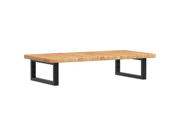 WEMYUFURN Waschtischplatte mit Halterung Stahl und Massivholz Eiche Schweberegal, rechteckige Halterungen, Handtuchaufhängung, Wandmontage, moderne Badgestaltung