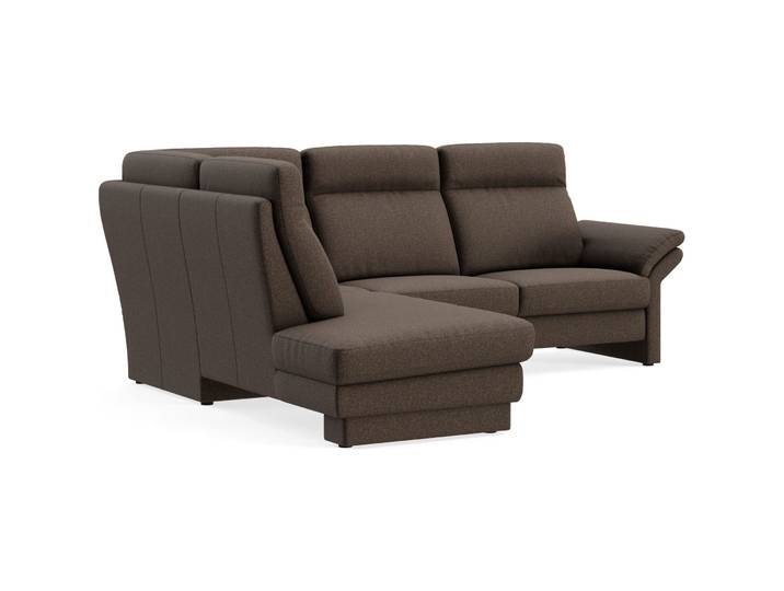 Ecksofa Albula Echtstoff Cosmopolitan brown B 250 T 215 cm - Möbel Konfigurator: Traummöbel individuell zusammenstellen