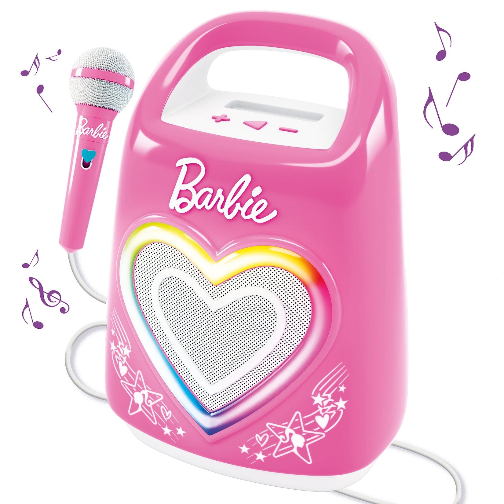 Lisciani 104475 - Barbie Partymaker Lautsprecher und Mikrofon Karaoke Bluetooth Tanzen Party