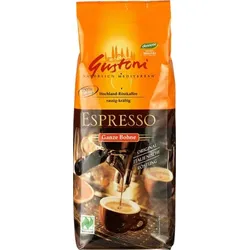 Gustoni Espresso, ganze Bohne bio 250g