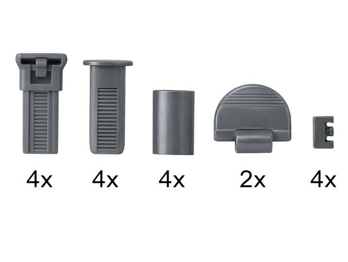 Zubehör-Set OTTO HOME DAHRA UNI Acc , grau, Kunststoff, Sichtschutzbefestigungen, Zubehör-Set, für Plissee, Ersatzteilset