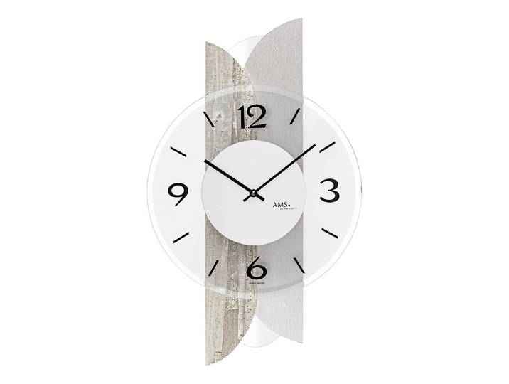 Wanduhr Ponta Holzgehäuse 27 x 45 x 6cm Multicolor/Steingrau/Grau