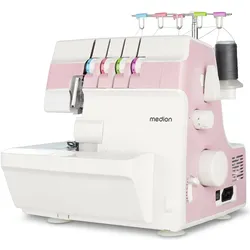 Medion Life Overlock SO90, Nähmaschine, Rosa, Weiss
