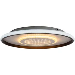 Näve, Deckenleuchte, LED-Deckenleuchte 1408277, 40W, 1800lm, 3D-Effekt, weiss/schwarz (1800 lm)