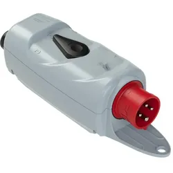 PCE 53014610 CEE-Stecker mit Schalter (WENDE) 16A 4p 6h IP44 mit Bügel