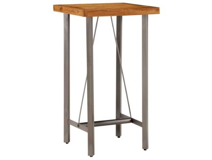 HKLGBVCR Bartisch, Teak, recycelt, massiv, 60 x 60 x 107 cm