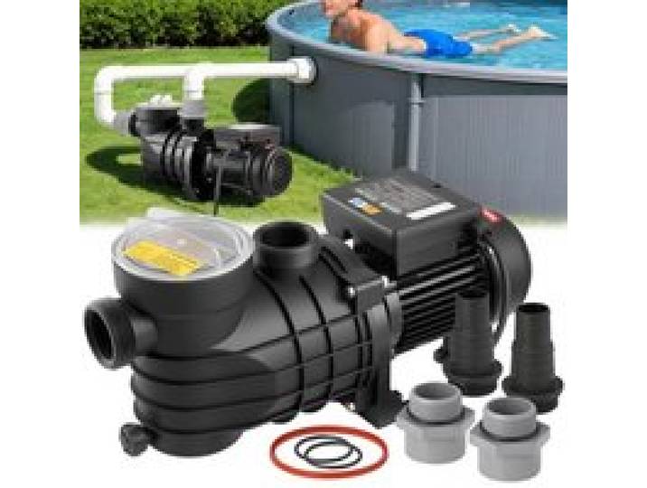 VEVOR Schwimmbadpumpe 180 W, Filterpumpe 10.800 L/H max. Fördermenge, Einstufige Poolpumpe, 2850 U/min, 8 m max. Förderhöhe, mit Filterkorb & Deckel, für Aufstellpools, Pools & Spas