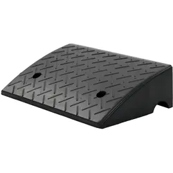 DELUKE Bordsteinrampe MIGO 50x32,5x14 cm Gummi | Schwellenrampe Auffahrhilfe Bordsteinkeile Auffahrrampe Bordstein