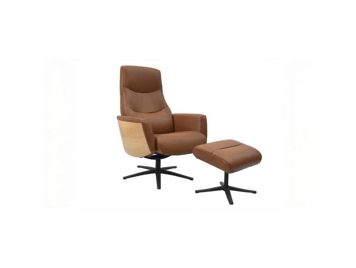 Kawola Relaxsessel Vanitas Braun Leder Relaxfunktion, Metall, Füllung: Schaumstoff, 75x108x86 cm, Wohnzimmer, Sessel, Relaxsessel