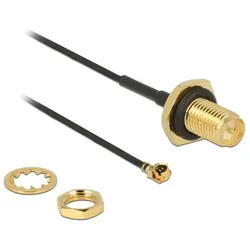 DeLOCK 89584 Koaxialkabel RP-SMA MHF Schwarz, Gold
