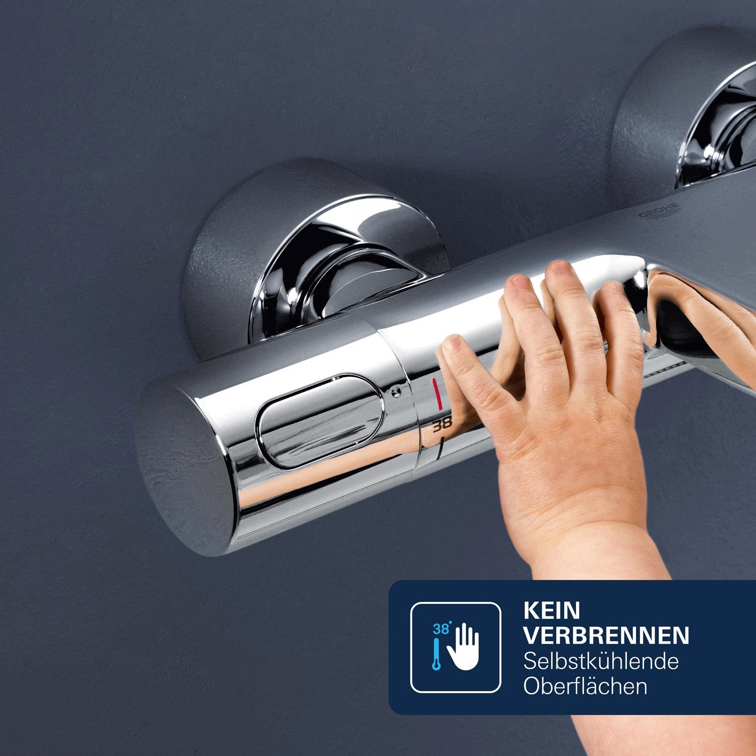 Grohe Euphoria SmartControl System 310 Duschsystem mit Thermostatbatterie für die Wandmontage, Badarmaturen, 1002797, chrom - chrom