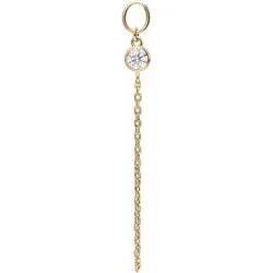 18 Karat Gold Anhänger für Clicker MOISSANIT + KETTE