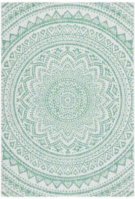 SAFAVIEH Courtyard Fran Mandala Indoor/ Outdoor Waterproof Patio Backyard Rug