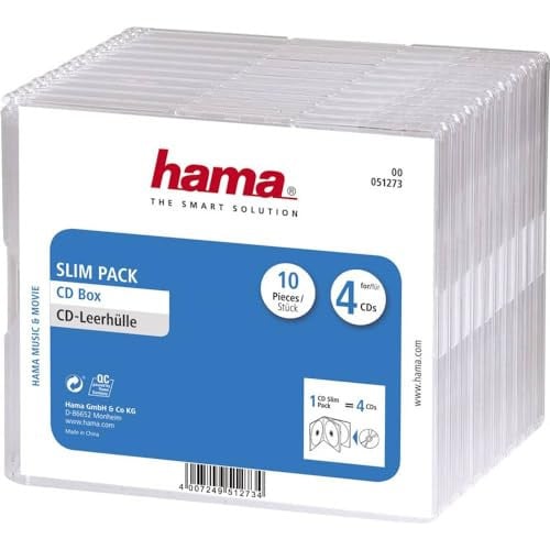 Hama CD-Slim-Pack 10-pack transparant