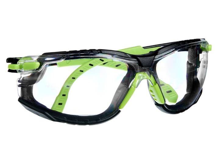 3M Schutzbrille Solus 1000 mit Antibeschlag-Beschichtung Grün+Klares Glas