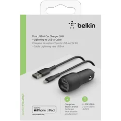 Belkin BOOST CHARGE Dual Charger - Auto-Netzteil - 24 Watt - 4.8 A - 2 Ausgabean...