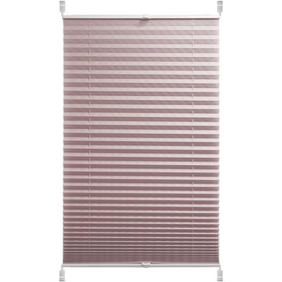 Plissee KUTTI "Candy, ohne Bohren, Klemmfix, Crushed-Optik" Gr. 7, rosa (hellrosa, weiß), B:65cm H:140cm, Obermaterial: 100% Polyester, Plissees, Sichtschutz Klemmfix Crushed Optik