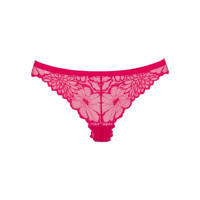 String LASCANA, Damen, Gr. 44/46, blau (raspberry), Spitze, Obermaterial: 90% Polyamid, 10% Elasthan, unifarben, Unterhosen String, aus floraler Spitze, elastisches Material, unifarbenes Design