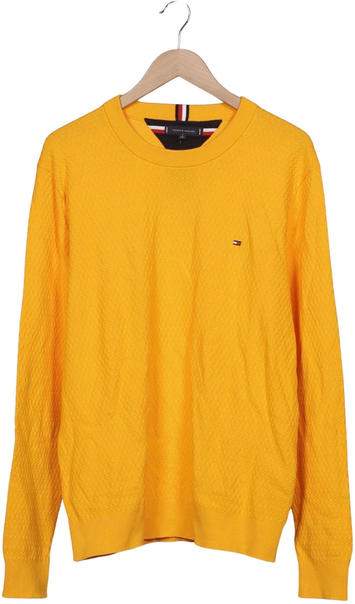 Tommy Hilfiger Herren Pullover, Gelb, Gr. Xxl, Baumwolle - Second Hand