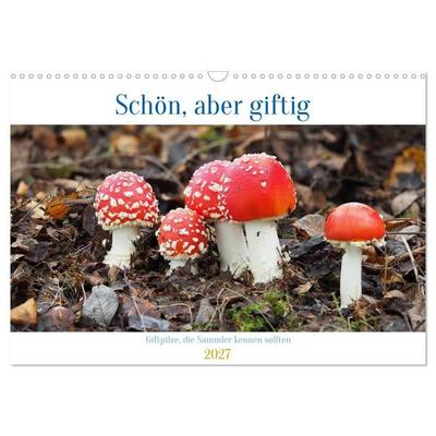 Schön, aber giftig. Giftpilze, die Sammler kennen sollten. (Wandkalender 2027 DIN A3 quer), CALVENDO Monatskalender