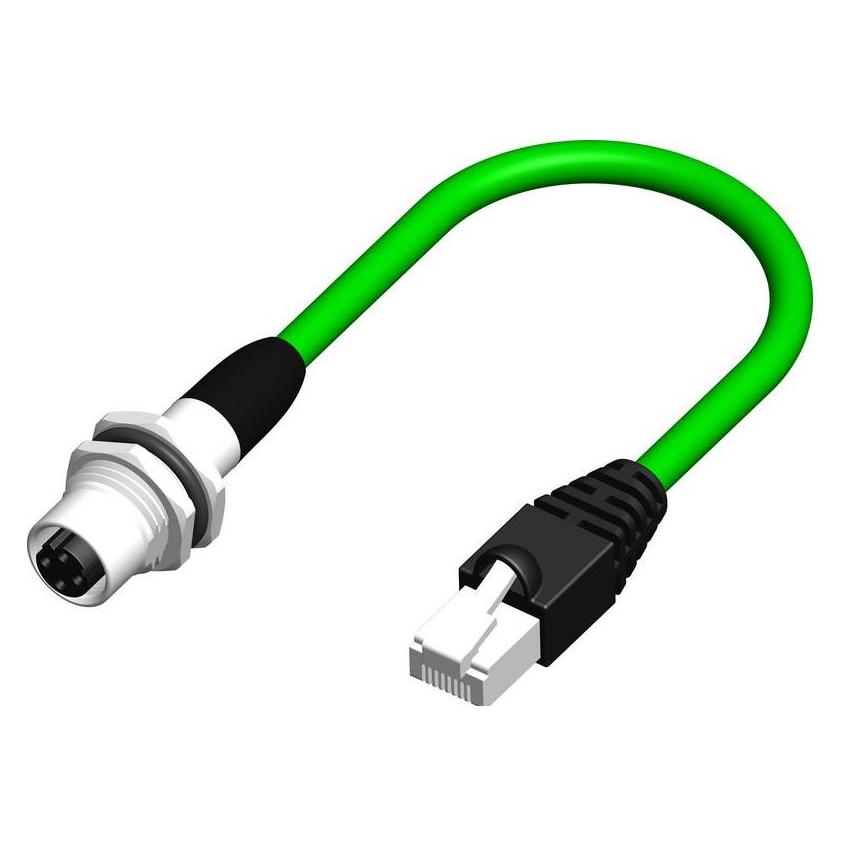 RS PRO Ethernetkabel, 500mm, Grün Patchkabel, A M1 (CAT5e, 0.50 m) (2500665)