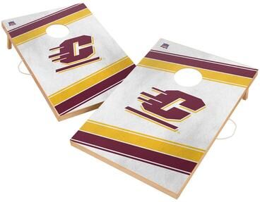 Skip's Garage Central Michigan University Chippewas Regulation 2x4 Cornhole Set