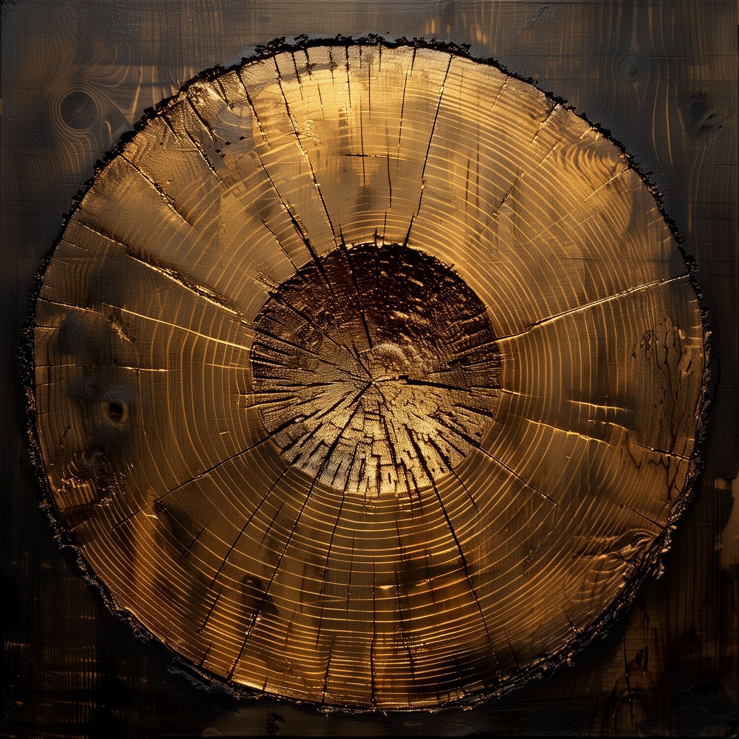 Acrylglasbild QUEENCE "Abstrakte Kunst in Gold", farbe rahmen: ohne rahmen, B:50cm H:50cm T:1,5cm, Acrylglas, Bilder, Acrylglasbild, HD Premium Kunstdruck in Galeriequalität farbe rahmen: ohne rahmen B/H/T: 50cm x 50cm x 1,5cm, Abstrakt Abstrakte Formen G