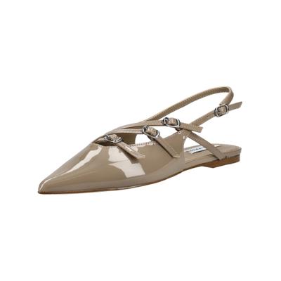 Ballerina STEVE MADDEN "STEVE MADDEN Ballerinas Lederimitat", Damen, Gr. 38, beige (taupe lack), Lederimitat, Schuhe Ballerina