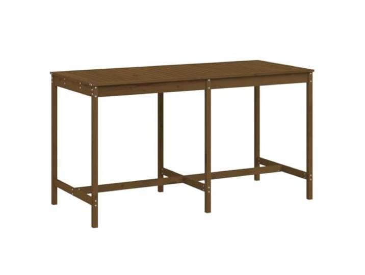 HKQWPBF Gartentisch Honigbraun 203,5x90x110 cm Massivholz Kiefer Massives Kiefernholz, Holzrahmen, robuste Tischplatte, Balkon, Garten, Terrasse, Innenhof, wasserdichte Hülle empfohlen