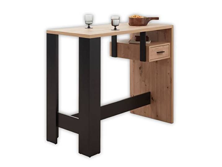 möbelando Bartisch >Bijou< (BxHxT: 120x101x50 cm) in Artisan, schwarz